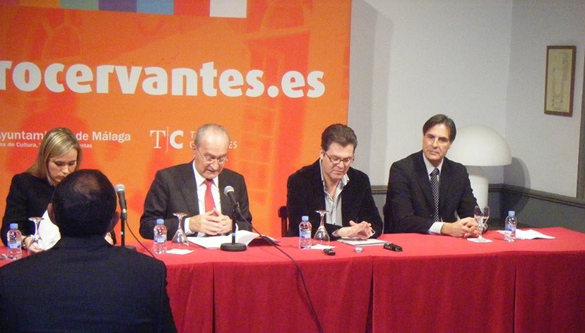 Presentación Hernández Silva OFM Málaga con Francisco de la Torre