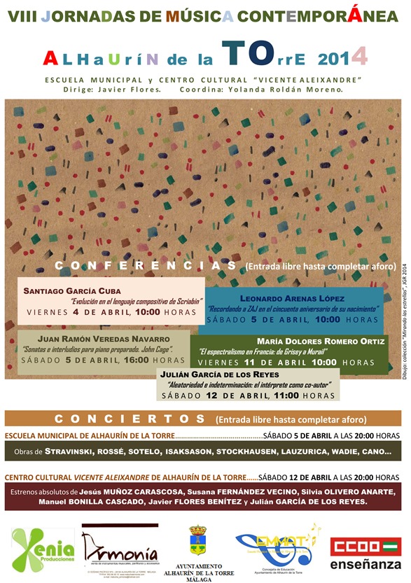 Cartel - VIII Curso de Música Contemporánea Alhaurín de la Torre 2014